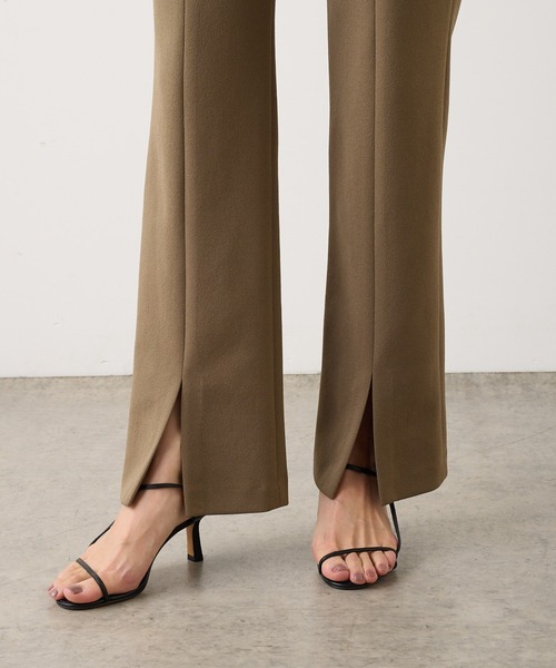 OUVRAGE CLASSE（ウヴラージュクラス）の「センターシームスリットパンツ（その他パンツ・レディース・モカ/ブラック・FREE）」の8枚目の写真