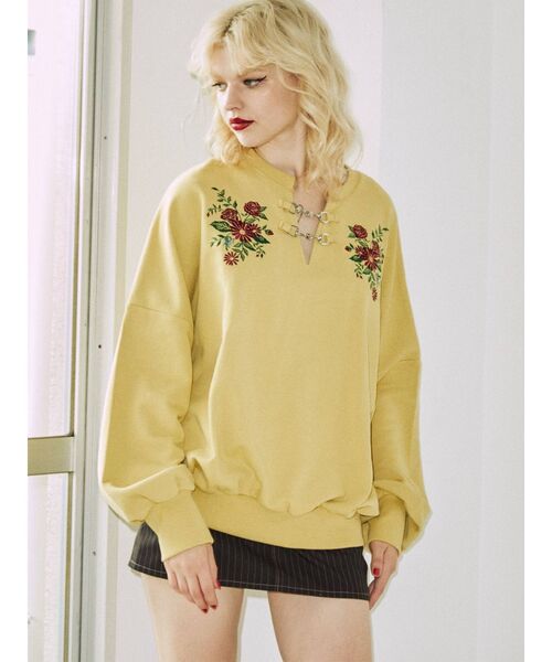 jouetie（ジュエティ）の「チャイナルーズプルオーバー（Tシャツ/カットソー・レディース・アイボリー/ブラック/イエロー・MEDIUM）」の19枚目の写真