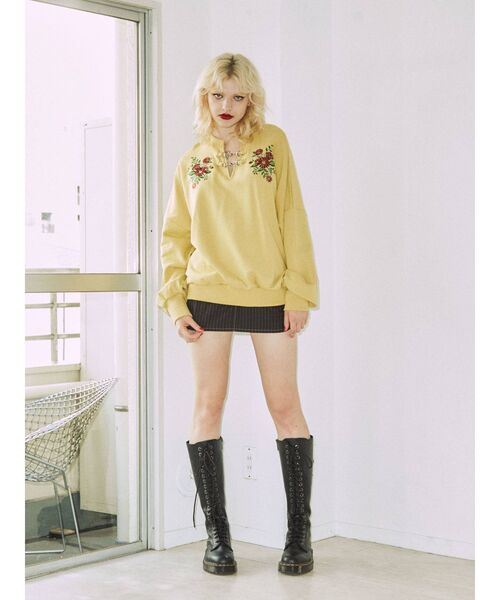 jouetie（ジュエティ）の「チャイナルーズプルオーバー（Tシャツ/カットソー・レディース・アイボリー/ブラック/イエロー・MEDIUM）」の17枚目の写真