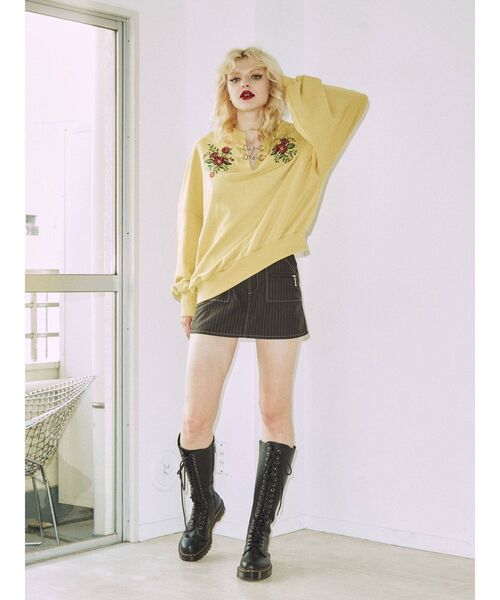 jouetie（ジュエティ）の「チャイナルーズプルオーバー（Tシャツ/カットソー・レディース・アイボリー/ブラック/イエロー・MEDIUM）」の16枚目の写真