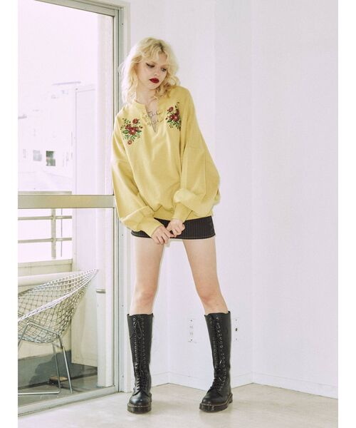 jouetie（ジュエティ）の「チャイナルーズプルオーバー（Tシャツ/カットソー・レディース・アイボリー/ブラック/イエロー・MEDIUM）」の15枚目の写真