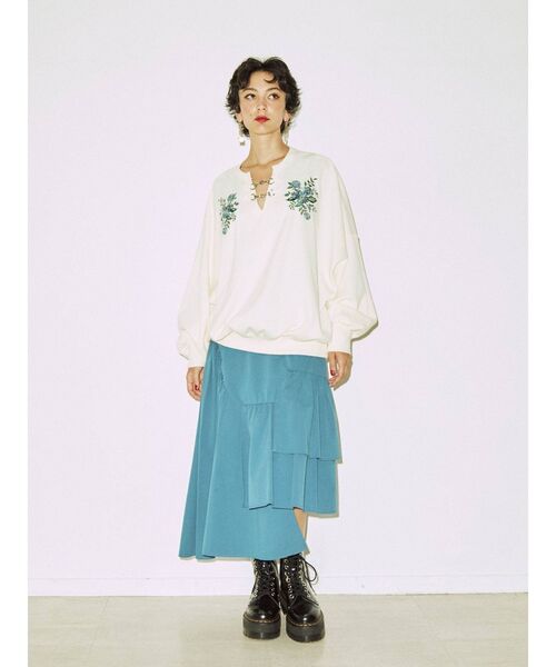 jouetie（ジュエティ）の「チャイナルーズプルオーバー（Tシャツ/カットソー・レディース・アイボリー/ブラック/イエロー・MEDIUM）」の11枚目の写真