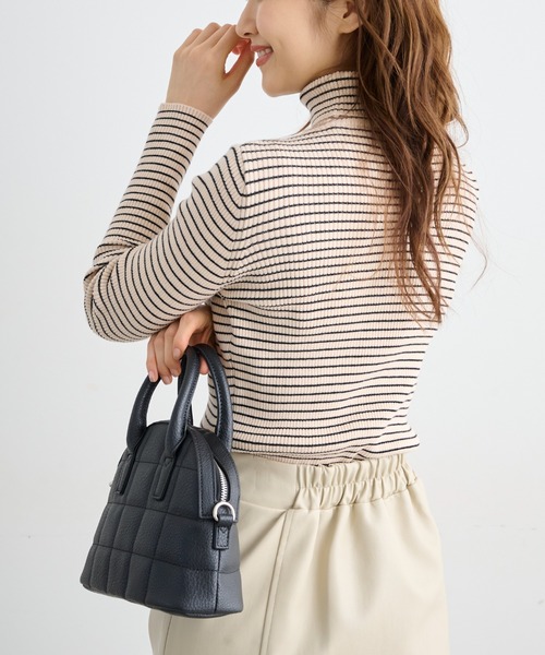 FREE'S MART(フリーズマート)の「◇タートルネックリブニット(ニット/セーター・レディース・ホワイト系その他/ブラウン/ホワイト・FREE)」の5枚目の写真