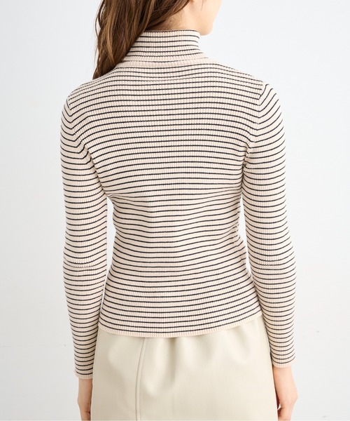 FREE'S MART(フリーズマート)の「◇タートルネックリブニット(ニット/セーター・レディース・ホワイト系その他/ブラウン/ホワイト・FREE)」の13枚目の写真