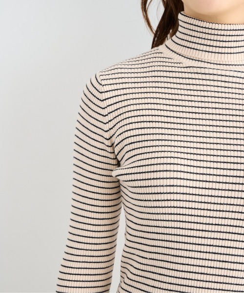 FREE'S MART(フリーズマート)の「◇タートルネックリブニット(ニット/セーター・レディース・ホワイト系その他/ブラウン/ホワイト・FREE)」の14枚目の写真