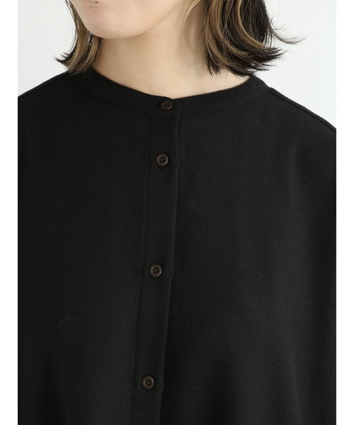 Samansa Mos2（サマンサ モスモス）の「バンドカラーシャツワンピース（シャツワンピース・レディース・ブラック/ベージュ/グリーン/モカ・ﾌﾘ-）」の17枚目の写真