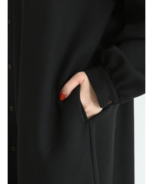 Samansa Mos2（サマンサ モスモス）の「バンドカラーシャツワンピース（シャツワンピース・レディース・ブラック/ベージュ/グリーン/モカ・ﾌﾘ-）」の21枚目の写真