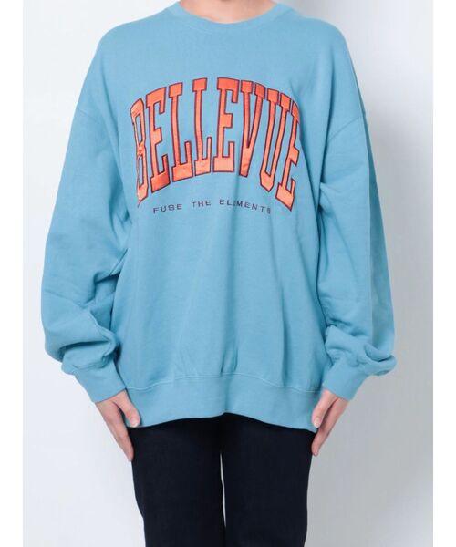 jouetie(ジュエティ)の「サテンロゴBIGプルオーバー【スウェット】(スウェット・レディース・ブルー/オフホワイト/ブラック・MEDIUM)」の18枚目の写真