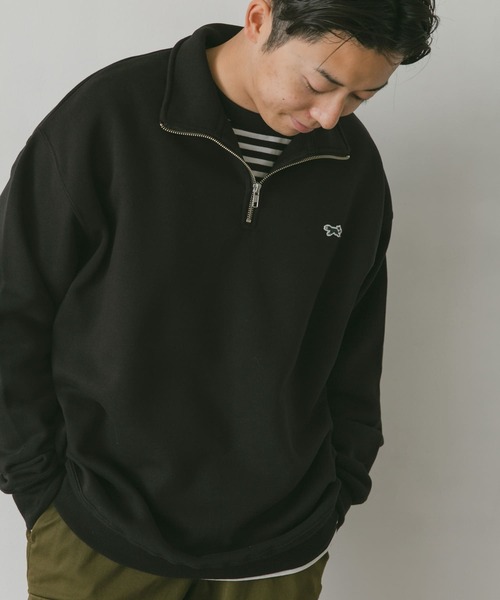 PENNEYS(ぺニーズ)の「『別注』PENNEYS×DOORS THE FOX ハーフジップスウェット(スウェット・メンズ・ライトグレー/ブラック・MEDIUM/LARGE)」の4枚目の写真