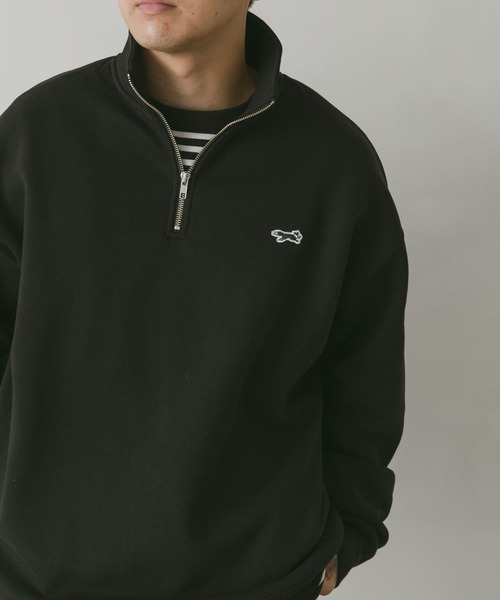 PENNEYS(ぺニーズ)の「『別注』PENNEYS×DOORS THE FOX ハーフジップスウェット(スウェット・メンズ・ライトグレー/ブラック・MEDIUM/LARGE)」の9枚目の写真