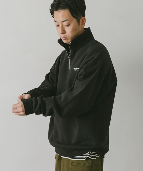 PENNEYS(ぺニーズ)の「『別注』PENNEYS×DOORS THE FOX ハーフジップスウェット(スウェット・メンズ・ライトグレー/ブラック・MEDIUM/LARGE)」の10枚目の写真