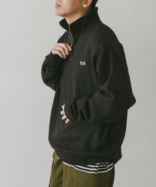 PENNEYS(ぺニーズ)の「『別注』PENNEYS×DOORS THE FOX ハーフジップスウェット(スウェット・メンズ・ライトグレー/ブラック・MEDIUM/LARGE)」の11枚目の写真