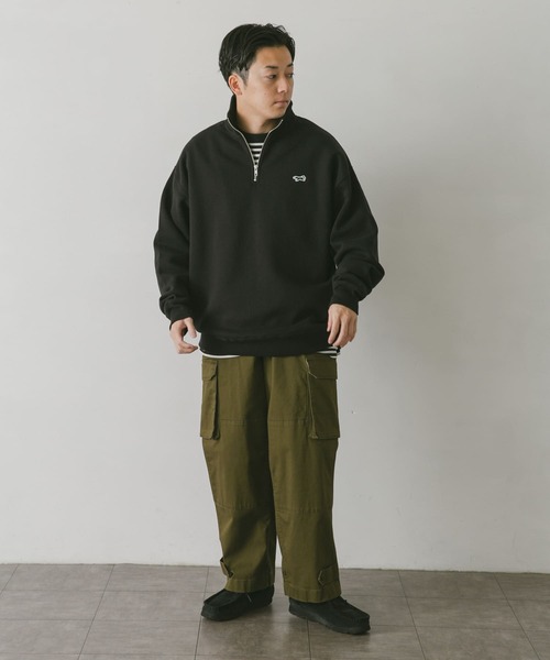 PENNEYS(ぺニーズ)の「『別注』PENNEYS×DOORS THE FOX ハーフジップスウェット(スウェット・メンズ・ライトグレー/ブラック・MEDIUM/LARGE)」の14枚目の写真