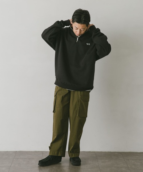 PENNEYS(ぺニーズ)の「『別注』PENNEYS×DOORS THE FOX ハーフジップスウェット(スウェット・メンズ・ライトグレー/ブラック・MEDIUM/LARGE)」の16枚目の写真