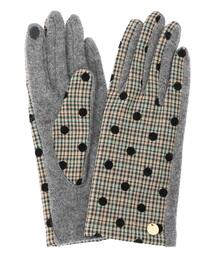 Te chichi | チェックドットグローブ(手袋)