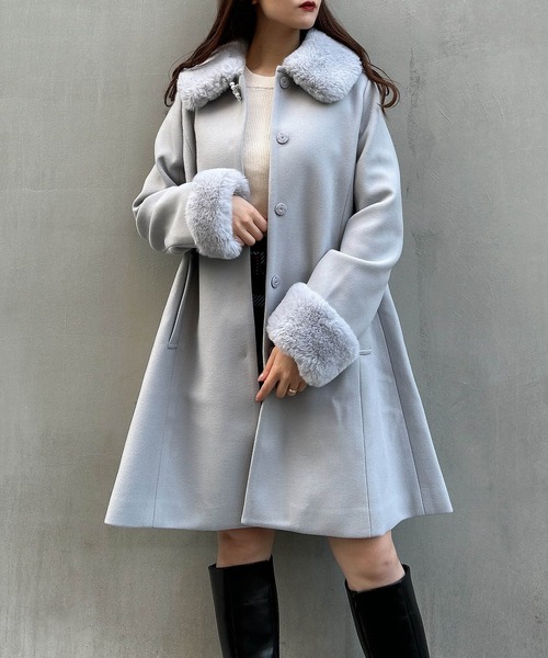 INGNI（イング）の「ファー取り外しAラインコート（その他アウター・レディース・アイボリー/ピンク/ライトグレー・M）」の17枚目の写真