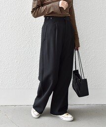 SHIPS any | SHIPS any:〈ウォッシャブル〉ウール ライク サイド シーム ワイド パンツ(その他パンツ)