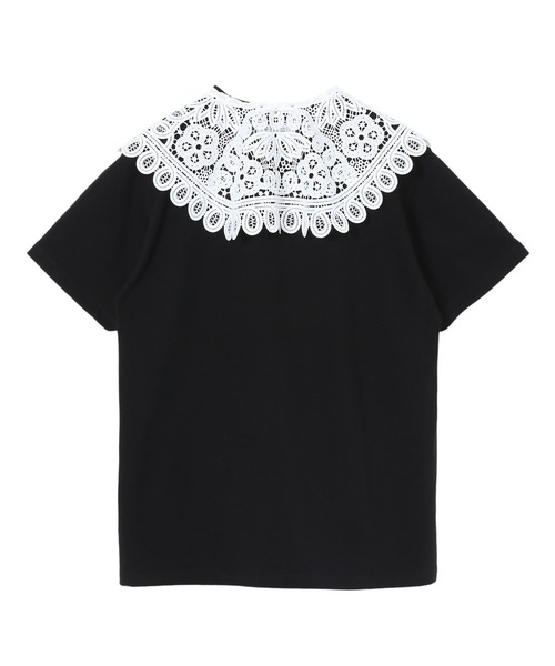 rokh（ロク）の「rokh T-SHIRT WITH LACE R9CA22（Tシャツ/カットソー・レディース・ブラック・MEDIUM）」の2枚目の写真