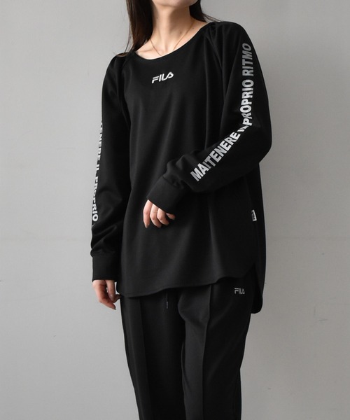 FILA（フィラ）の「[FILA/フィラ]2点セットポンチスウェットセットアップ（セットアップ・レディース・ネイビー/ブラック・L/LL/M）」の9枚目の写真