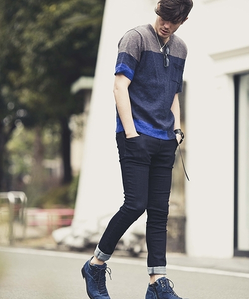 NO ID.(ノーアイディ)の「ストレッチスキニーパンツ(デニムパンツ・メンズ・ホワイト/インディゴブルー/ブラック・3/2/1)」の16枚目の写真