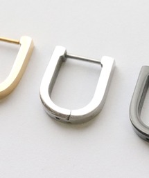 金属アレルギー対応 10種展開/ステンレスモチーフフープピアス