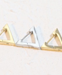 金属アレルギー対応 10種展開/ステンレスモチーフフープピアス