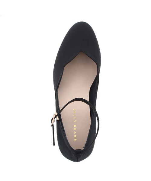 JELLY BEANS(ジェリービーンズ)の「パールヒールフラワーカットストラップパンプス<ふわさら>(204-12881)JELLY BEANS(ジェリービーンズ)(パンプス・レディース・グレイッシュベージュ/ブラック/ベージュ・21.5/22/22.5/23/23.5/24/24.5/25/25.5)」の9枚目の写真