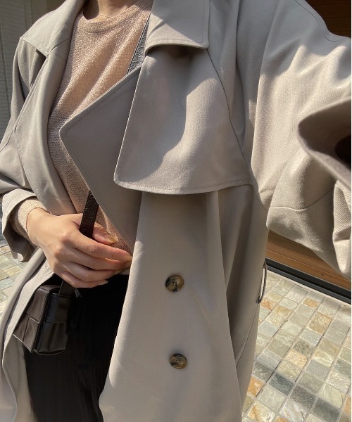 EPIMI E'PIMMY（エピミエピミー）の「くすみカラーロングトレンチコート（トレンチコート・レディース・グレイッシュベージュ/シルバーグレー/ベージュ/ミント・MEDIUM）」の12枚目の写真