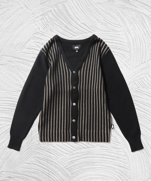 STUSSY（ステューシー）の「STUSSY/ステューシー Stripe Cardigan ストライプカーディガン（カーディガン/ボレロ・メンズ・ブラック/バーガンディー・XS）」の10枚目の写真