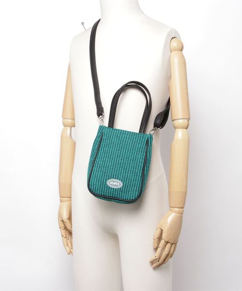 X-girl(エックスガール)の「STRIPED 2WAY MINI SHOULDER BAG(ショルダーバッグ・レディース・ブラック/グリーン/ホワイト・ONE SIZE)」の21枚目の写真
