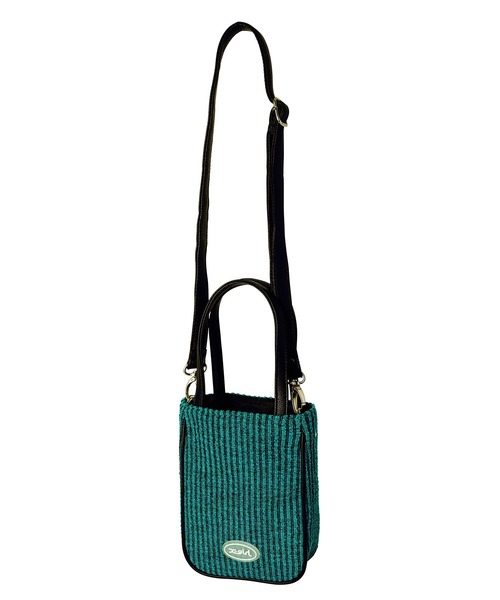 X-girl(エックスガール)の「STRIPED 2WAY MINI SHOULDER BAG(ショルダーバッグ・レディース・ブラック/グリーン/ホワイト・ONE SIZE)」の3枚目の写真