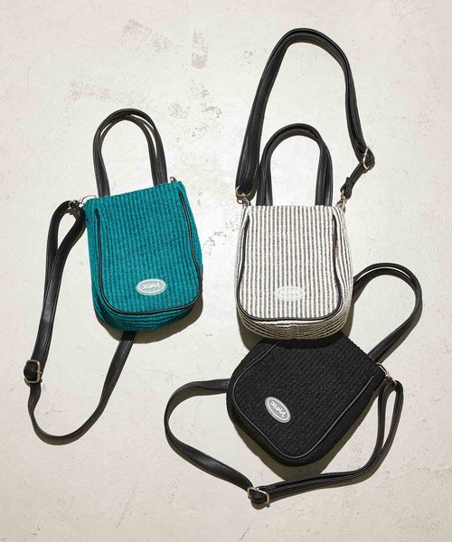 X-girl(エックスガール)の「STRIPED 2WAY MINI SHOULDER BAG(ショルダーバッグ・レディース・ブラック/グリーン/ホワイト・ONE SIZE)」の15枚目の写真