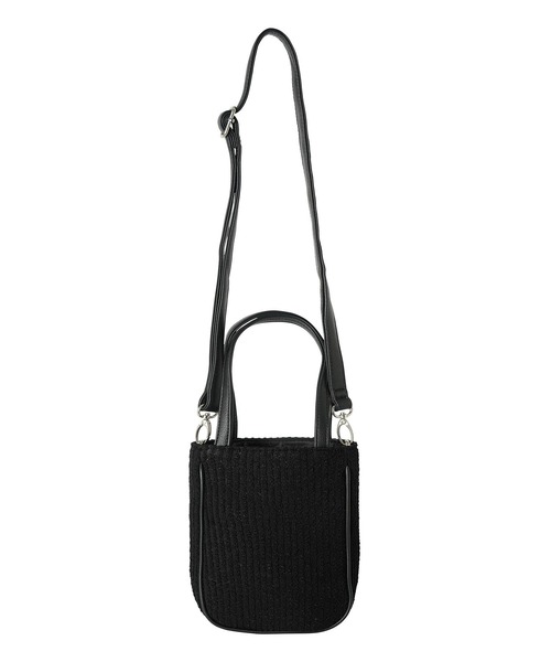X-girl(エックスガール)の「STRIPED 2WAY MINI SHOULDER BAG(ショルダーバッグ・レディース・ブラック/グリーン/ホワイト・ONE SIZE)」の13枚目の写真