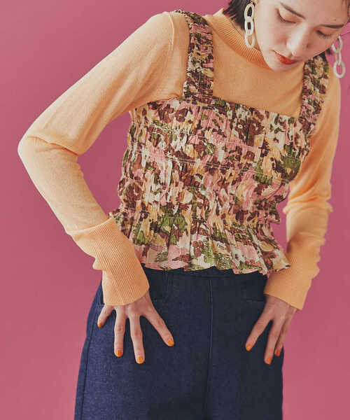 N.（N. Natural Beauty Basic）（エヌエヌナチュラルビューティーベーシック）の「◆ＬＩＢＥＲＴＹ　ビスチェ（ベスト・レディース・ピンク/グリーン・MEDIUM）」の13枚目の写真