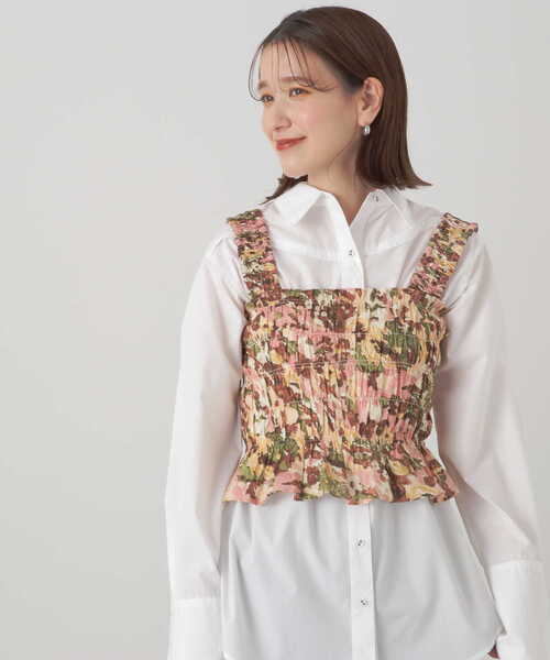 N.（N. Natural Beauty Basic）（エヌエヌナチュラルビューティーベーシック）の「◆ＬＩＢＥＲＴＹ　ビスチェ（ベスト・レディース・ピンク/グリーン・MEDIUM）」の17枚目の写真