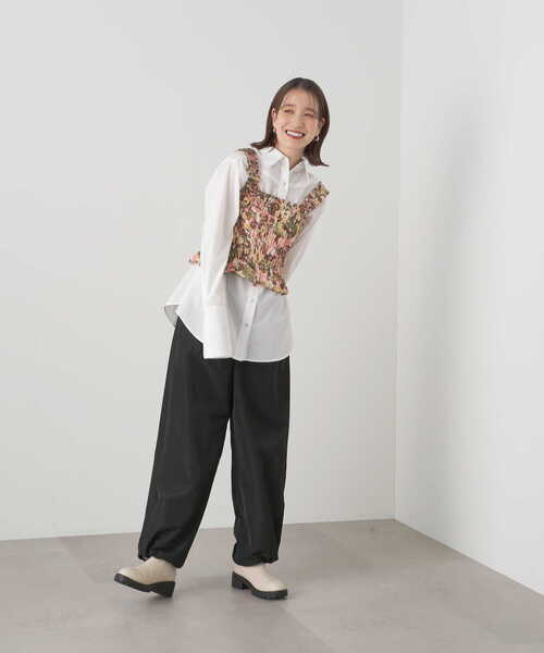 N.（N. Natural Beauty Basic）（エヌエヌナチュラルビューティーベーシック）の「◆ＬＩＢＥＲＴＹ　ビスチェ（ベスト・レディース・ピンク/グリーン・MEDIUM）」の19枚目の写真