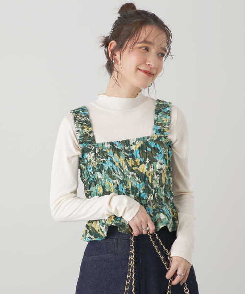 N.（N. Natural Beauty Basic）（エヌエヌナチュラルビューティーベーシック）の「◆ＬＩＢＥＲＴＹ　ビスチェ（ベスト・レディース・ピンク/グリーン・MEDIUM）」の20枚目の写真