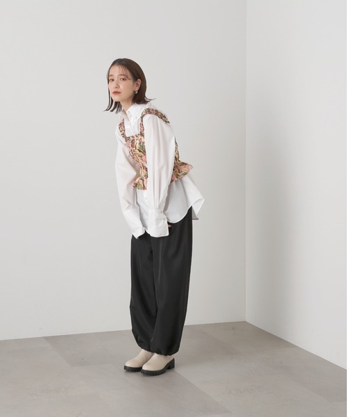 N.（N. Natural Beauty Basic）（エヌエヌナチュラルビューティーベーシック）の「◆ＬＩＢＥＲＴＹ　ビスチェ（ベスト・レディース・ピンク/グリーン・MEDIUM）」の10枚目の写真