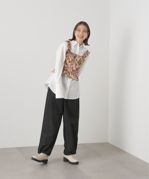 N.（N. Natural Beauty Basic）（エヌエヌナチュラルビューティーベーシック）の「◆ＬＩＢＥＲＴＹ　ビスチェ（ベスト・レディース・ピンク/グリーン・MEDIUM）」の9枚目の写真