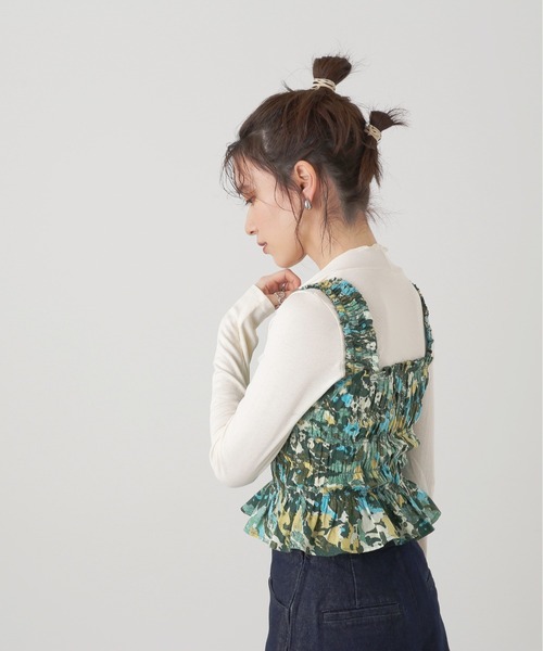 N.（N. Natural Beauty Basic）（エヌエヌナチュラルビューティーベーシック）の「◆ＬＩＢＥＲＴＹ　ビスチェ（ベスト・レディース・ピンク/グリーン・MEDIUM）」の12枚目の写真