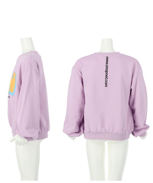 ANAP kids（アナップキッズ）の「ミニ裏毛プリントトレーナー（スウェット・キッズ・ホワイト/ピンク/ラベンダー・120cm/110cm/130cm）」の17枚目の写真