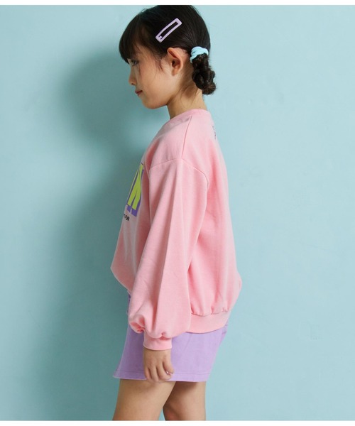 ANAP kids（アナップキッズ）の「ミニ裏毛プリントトレーナー（スウェット・キッズ・ホワイト/ピンク/ラベンダー・120cm/110cm/130cm）」の14枚目の写真