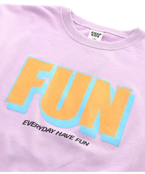 ANAP kids（アナップキッズ）の「ミニ裏毛プリントトレーナー（スウェット・キッズ・ホワイト/ピンク/ラベンダー・120cm/110cm/130cm）」の18枚目の写真