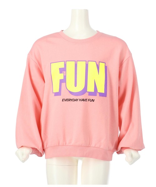 ANAP kids（アナップキッズ）の「ミニ裏毛プリントトレーナー（スウェット・キッズ・ホワイト/ピンク/ラベンダー・120cm/110cm/130cm）」の15枚目の写真