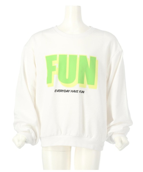 ANAP kids（アナップキッズ）の「ミニ裏毛プリントトレーナー（スウェット・キッズ・ホワイト/ピンク/ラベンダー・120cm/110cm/130cm）」の9枚目の写真