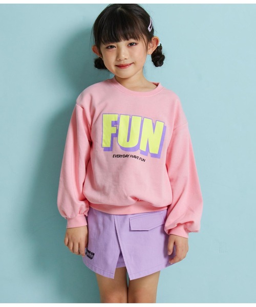 ANAP kids（アナップキッズ）の「ミニ裏毛プリントトレーナー（スウェット・キッズ・ホワイト/ピンク/ラベンダー・120cm/110cm/130cm）」の10枚目の写真