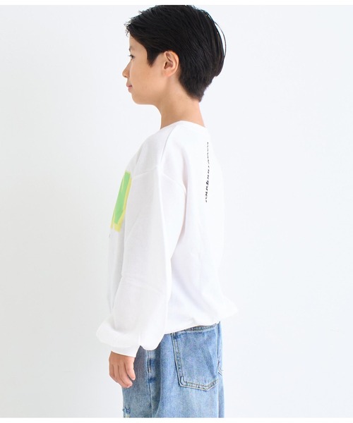 ANAP kids（アナップキッズ）の「ミニ裏毛プリントトレーナー（スウェット・キッズ・ホワイト/ピンク/ラベンダー・120cm/110cm/130cm）」の5枚目の写真