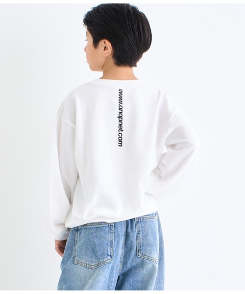 ANAP kids（アナップキッズ）の「ミニ裏毛プリントトレーナー（スウェット・キッズ・ホワイト/ピンク/ラベンダー・120cm/110cm/130cm）」の6枚目の写真