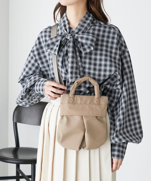 BONLECILL(ボンルシール)の「2wayヘルメットミニショルダーバッグ(ショルダーバッグ・レディース・ブラック/カーキ/アイボリー/ベージュ・FREE)」の14枚目の写真