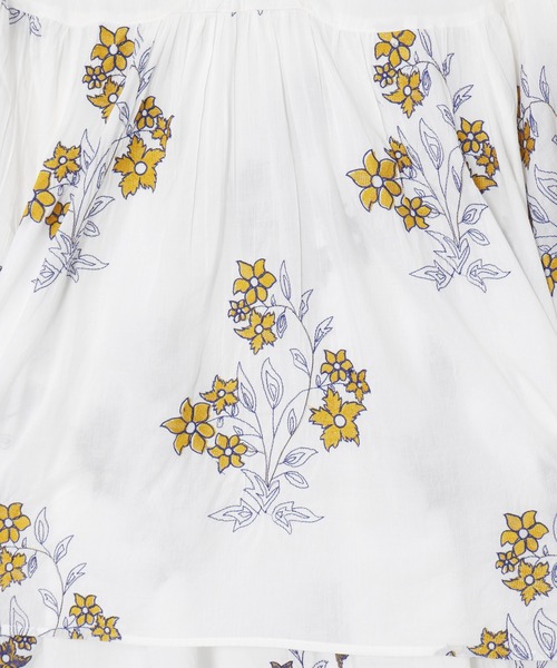 チャイハネ（チャイハネ）の「【チャイハネ】花刺繍トップス（その他トップス・レディース・ホワイト/オレンジ/ブラック・FREE）」の8枚目の写真